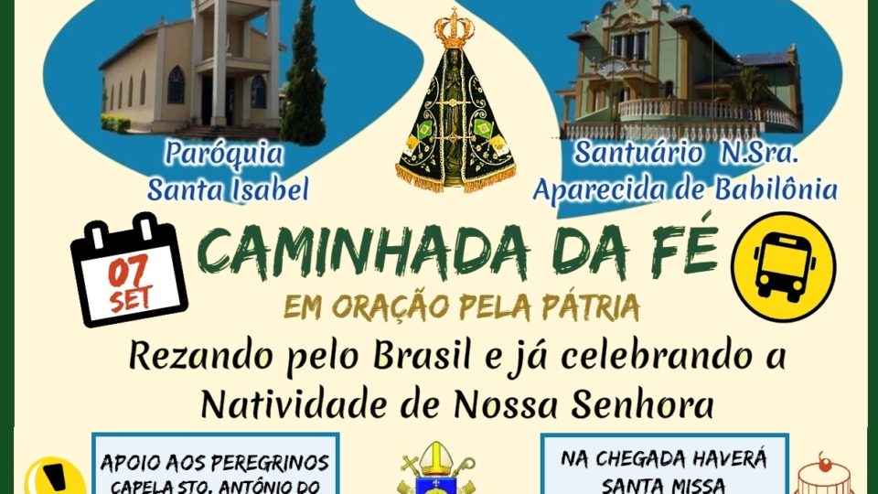 Vem aí a tradicional caminhada da fé!