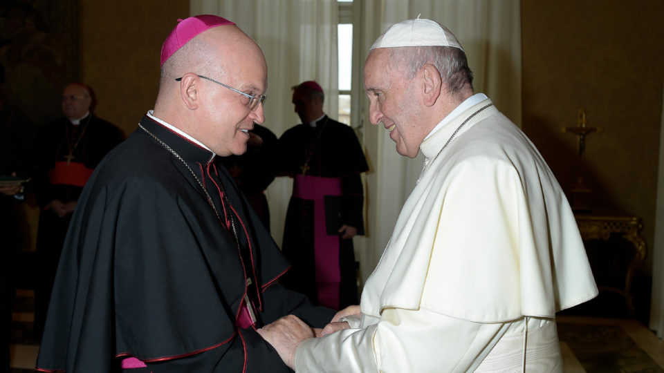 Dom Eduardo Malaspina se encontra com Papa Francisco