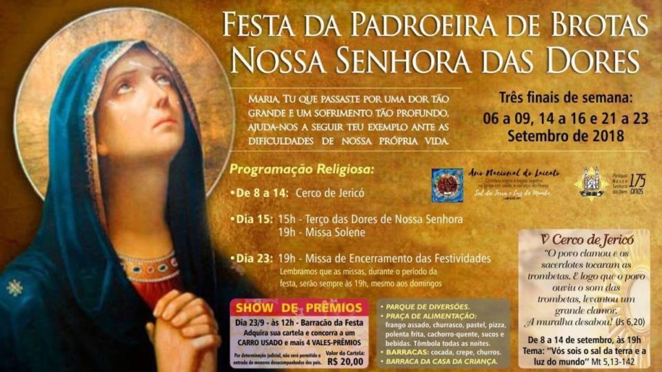 Festa da Padroeira de Brotas – Nossa Senhora das Dores