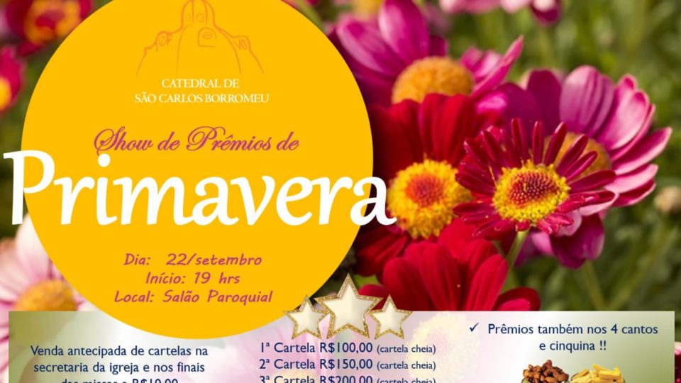 Catedral de São Carlos Borromeu promove Show de Prêmios de Primavera