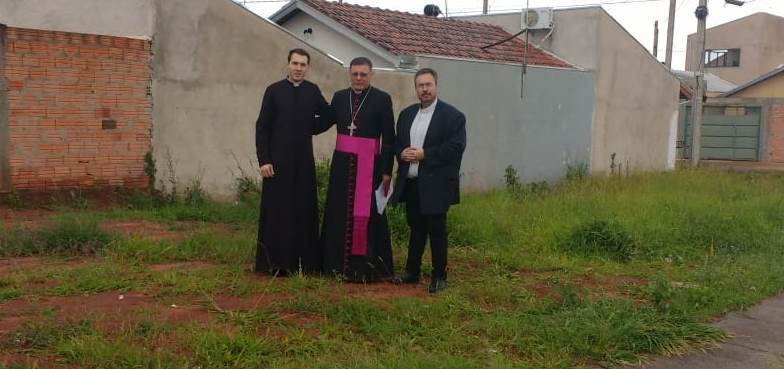 Futura Igreja de São Bento na cidade de Jaú recebe visita de Dom Paulo Cezar