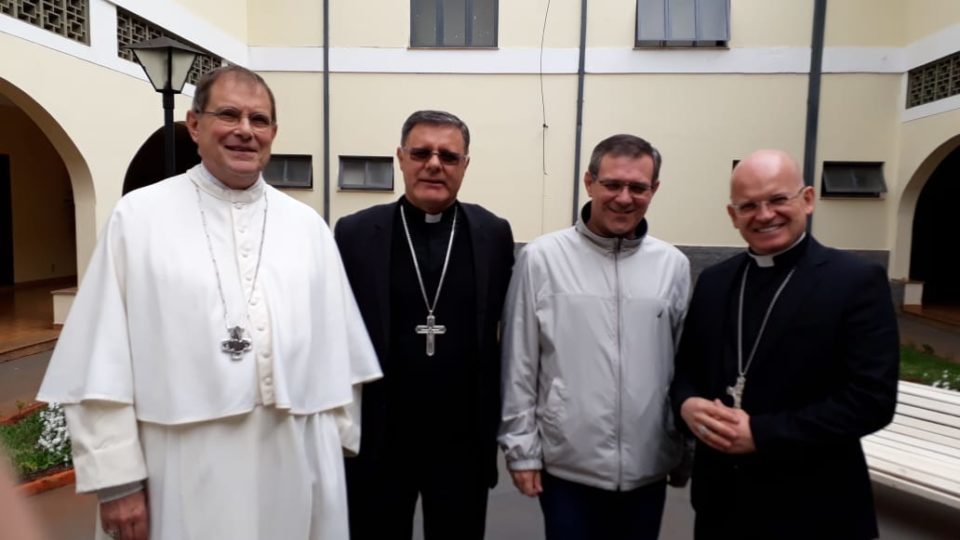 Dom Paulo e Dom Eduardo se encontram com Abade geral da Ordem Premonstratense
