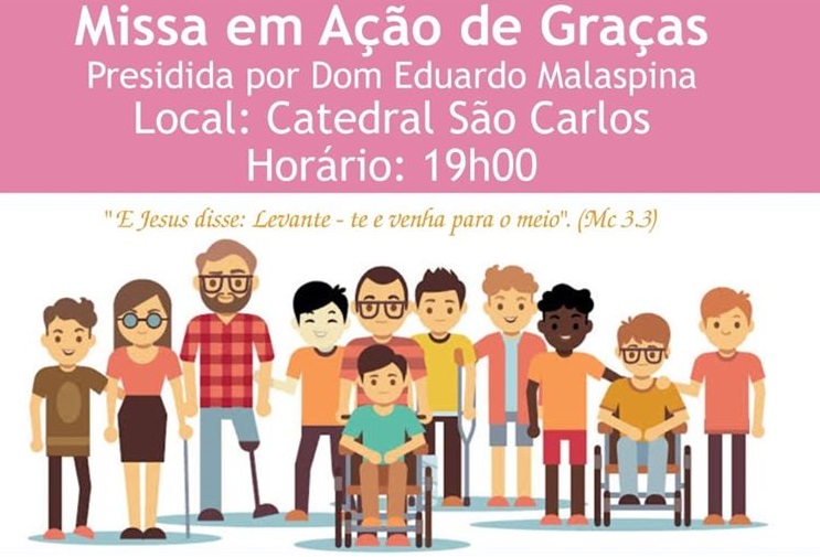 Missa pelo Dia Internacional da Pessoa com Deficiência acontece nesta terça- feira