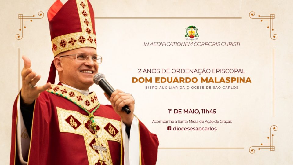 Dom Eduardo Malaspina completa 2 anos como bispo