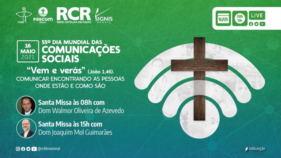 MISSAS, NO PRÓXIMO DOMINGO, 16 DE MAIO, MARCARÃO A CELEBRAÇÃO DO 55º DIA MUNDIAL DAS COMUNICAÇÕES