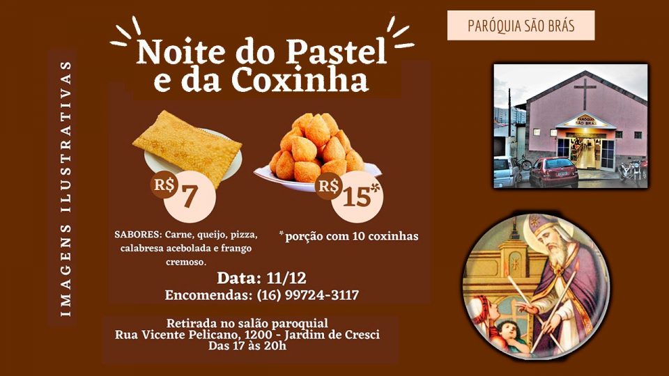 Paróquia de São Brás realiza “Noite do Pastel e da Coxinha” em São Carlos