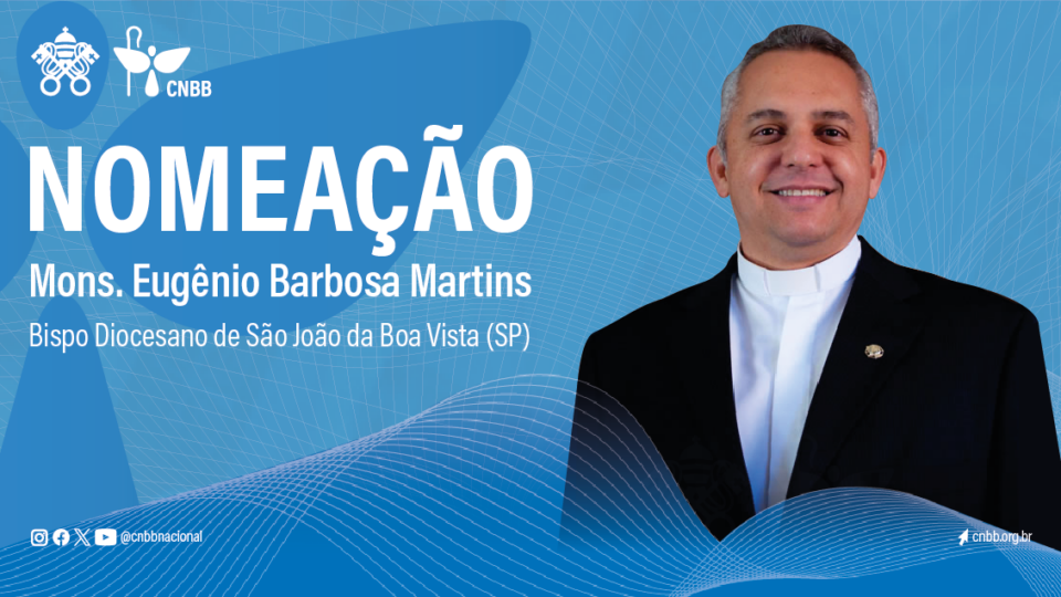 NOMEADO NOVO BISPO PARA A VACANTE DIOCESE DE SÃO JOÃO DA BOA VISTA (SP)