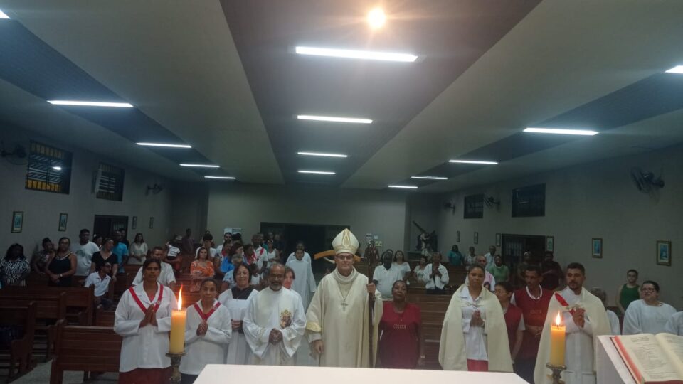 VISITA DE DOM LUIZ À PARÓQUIA NOSSA SENHORA ROSA MÍSTICA, EM SÃO CARLOS