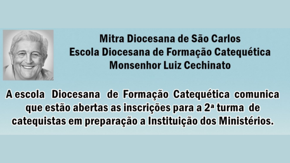 Inscrições abertas para a segunda turma da Escola Catequética