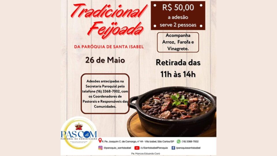 Tradicional Feijoada da Paróquia de Santa Isabel