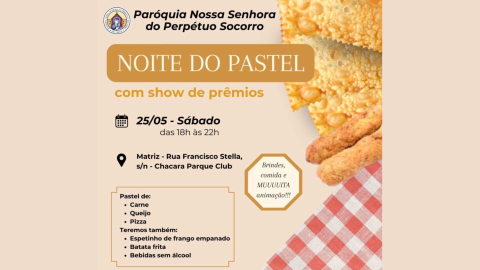 Paróquia Nossa Senhora do Perpétuo Socorro de São Carlos promove noite do pastel