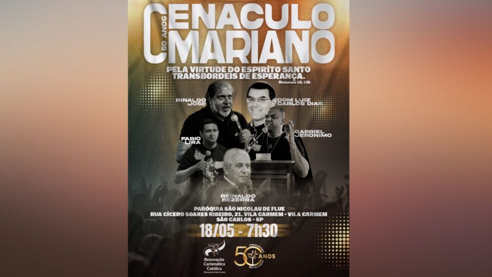 RCC comemora 50 anos na Diocese de São Carlos com Cenáculo Mariano